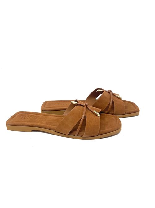 Ciabatta donna con  fiocchetto IL LACCIO | T10CAMOSCIOCUOIO
